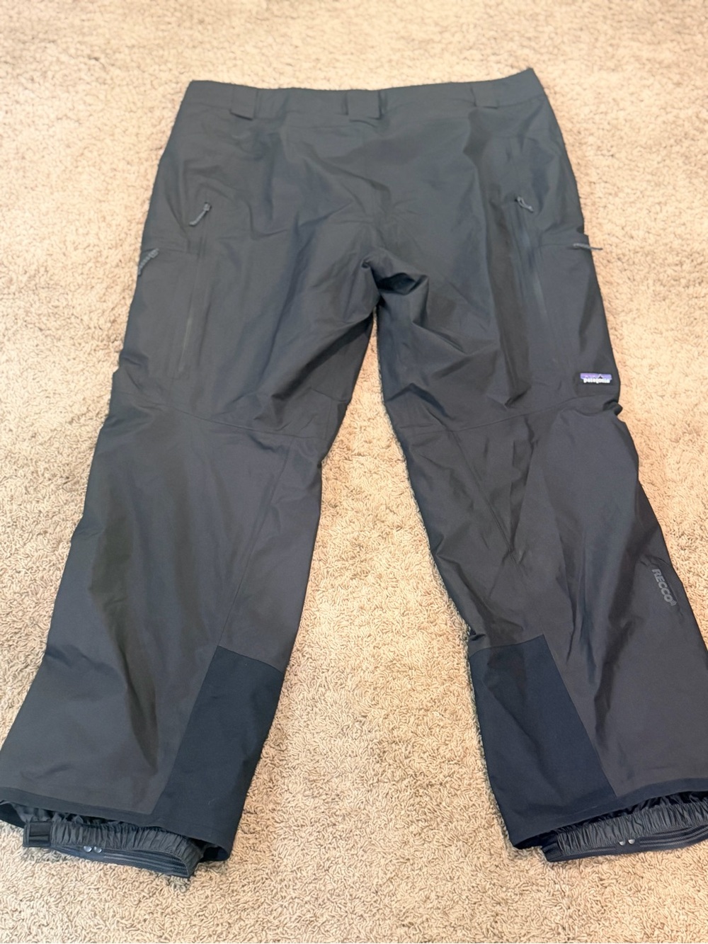 Patagonia Men's XXL H2No Snowboard Pants RECCO Waterproof Insulated Black NWOT - Picture 6 of 9